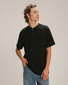 Polo Slim Rosa Textura,NEGRO